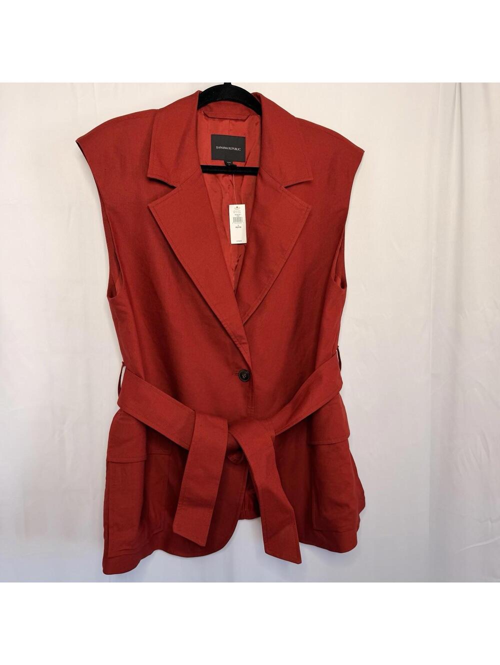 Banana Republic NWT Sleeveless Business Casual Blazer Vest Size PL